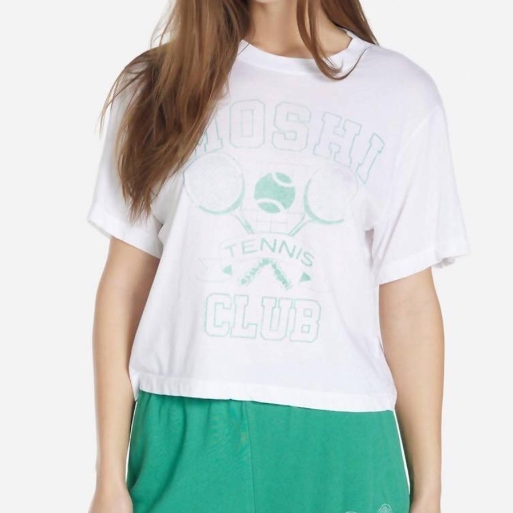 Lauren Moshi Rue Moshi Tennis Club Tee In White